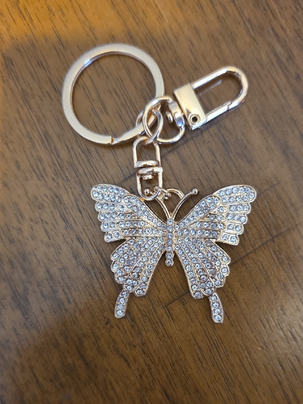 Gold Crystal Butterfly Keychain - Picture 3 of 10